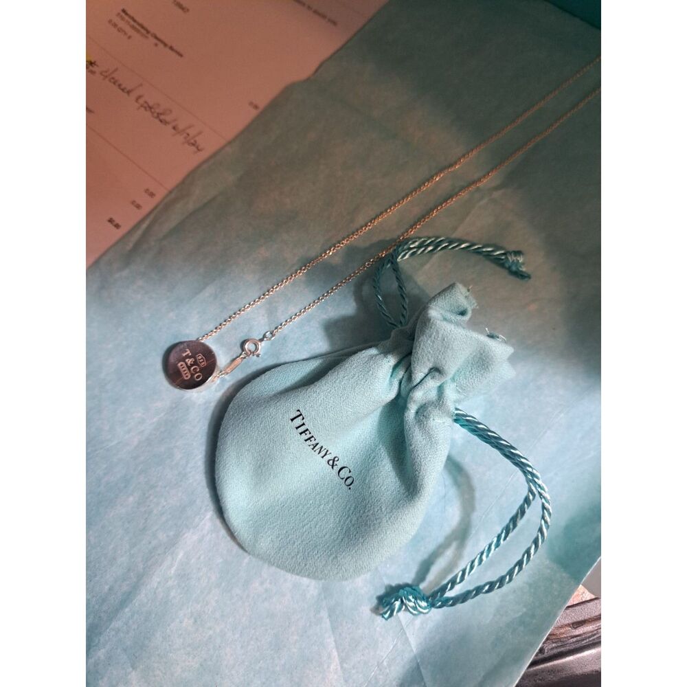 Rare & Fabulous Tiffany & Co 1837 Collection Floating Round Concave Necklace COA - Picture 7 of 8